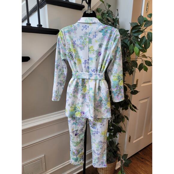 ASOS Design Maternity Pantsuit Size US 2 White Floral Blazer and Trousers Petite - Picture 8 of 12